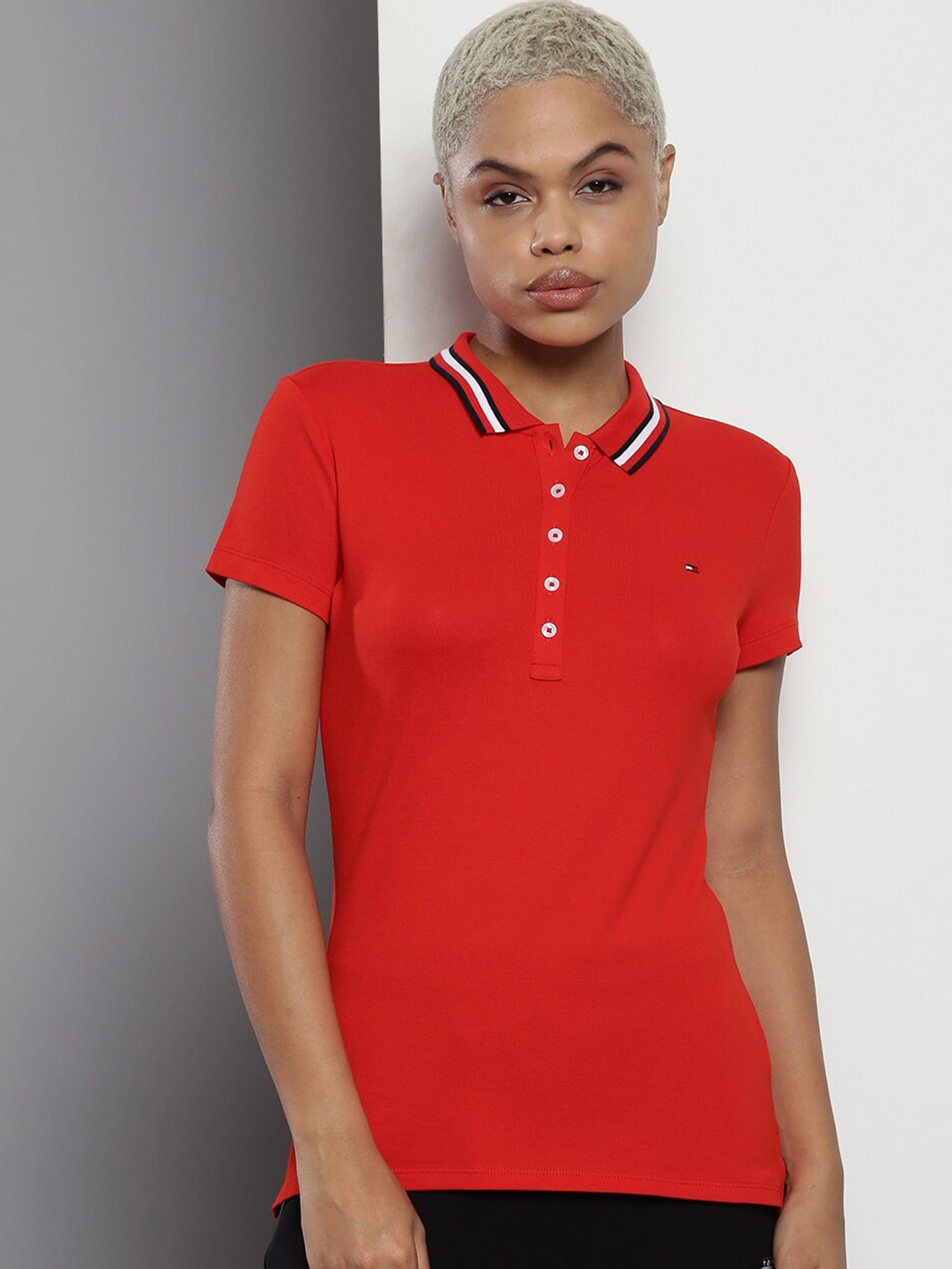 

Tommy Hilfiger Polo Collar Slim Fit T-shirt, Red