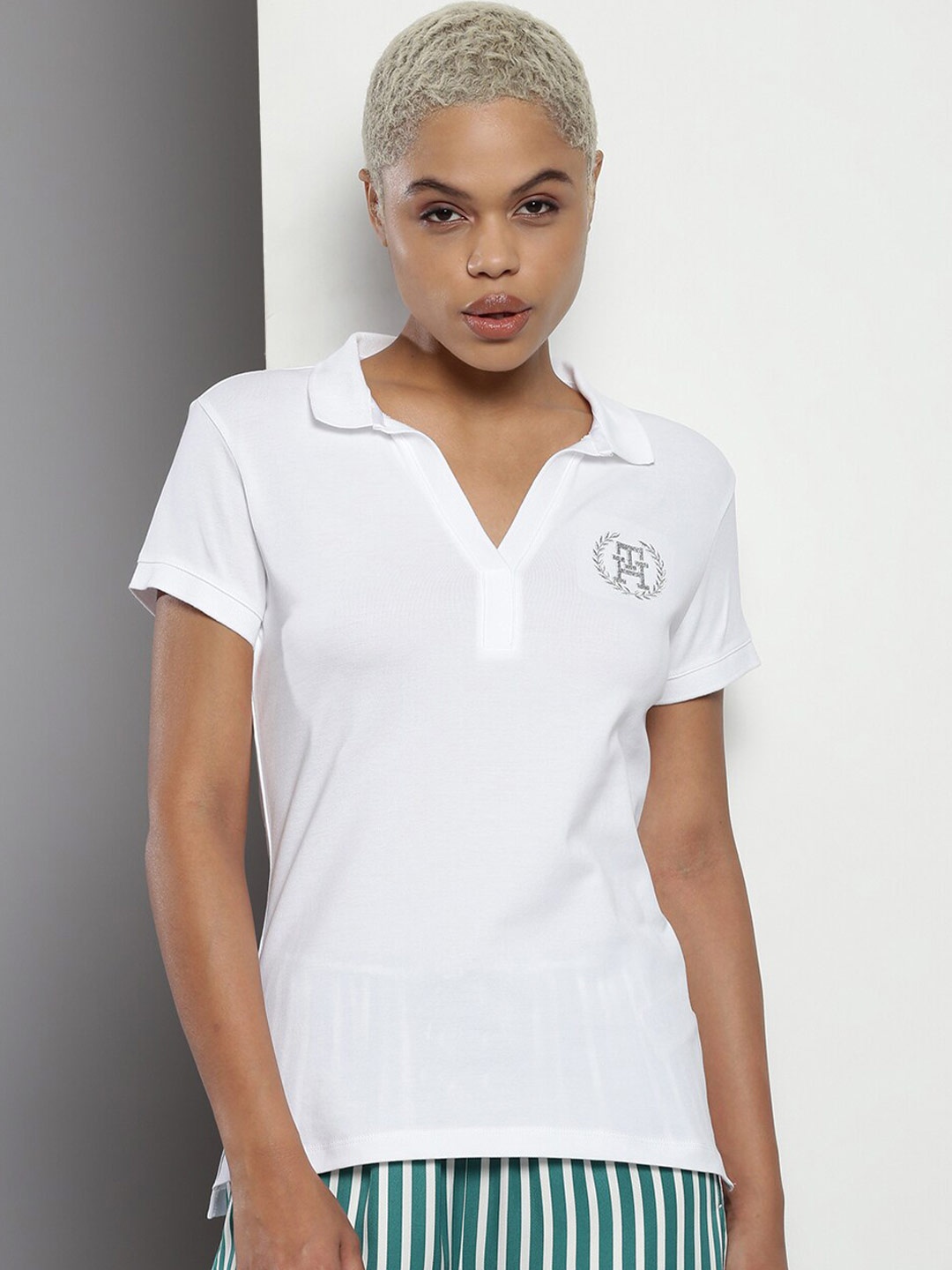 

Tommy Hilfiger Polo Collar Cotton Slim Fit T-shirt, White