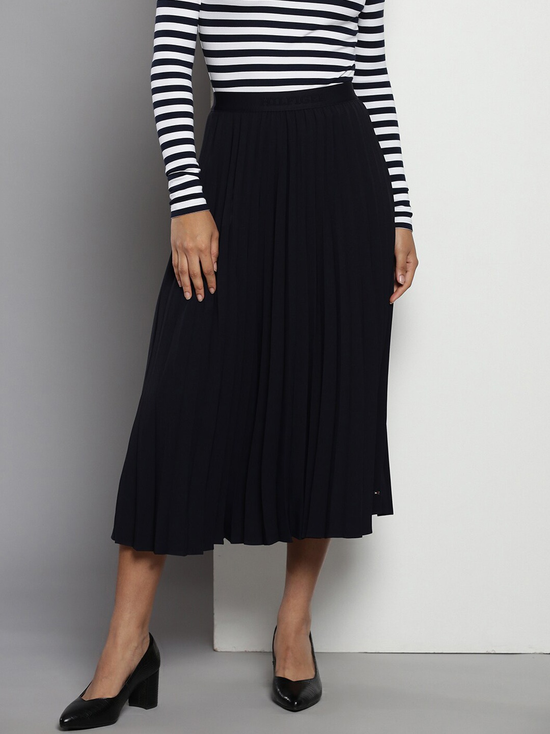 

Tommy Hilfiger Flared Midi Skirts, Navy blue