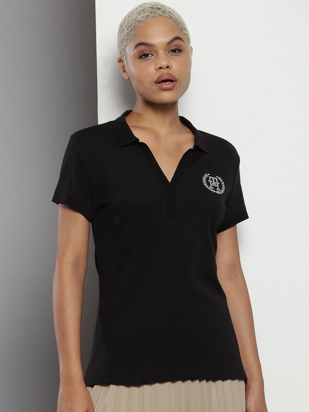 

Tommy Hilfiger Polo Collar Slim Fit T-shirt, Black