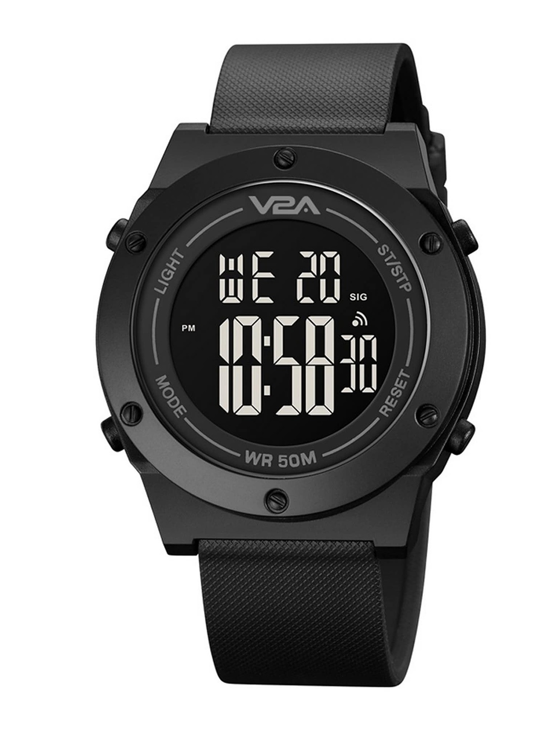 

V2A Men Multi-Function LED Display Digital Watch V2A-1772, Black