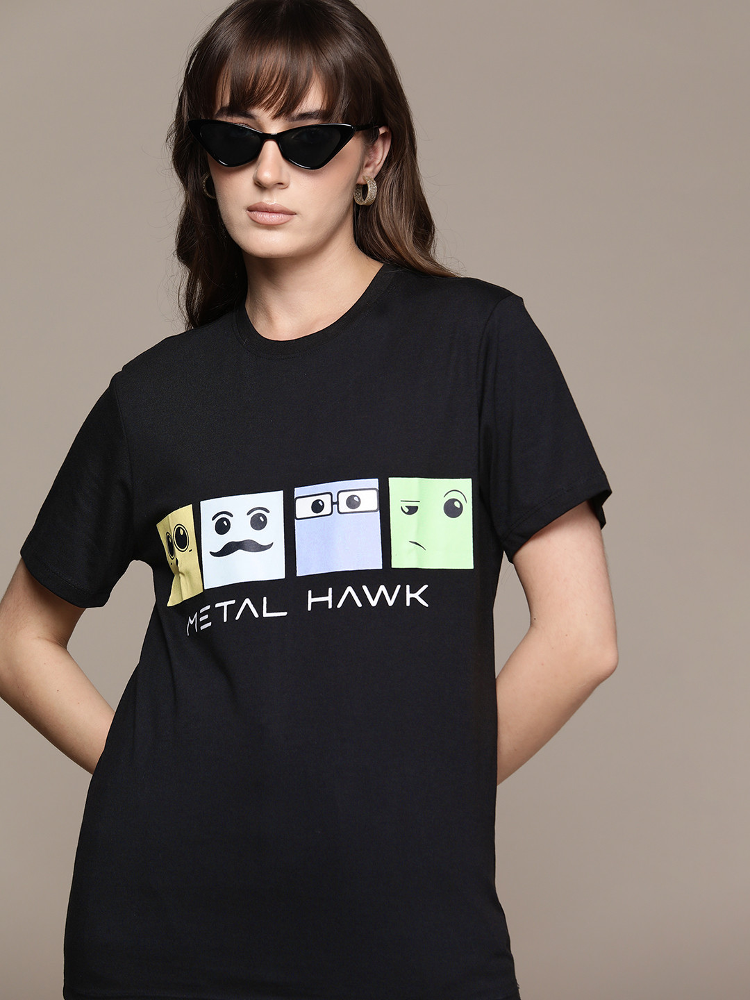 

Roadster Printed Pure Cotton T-shirt, Black