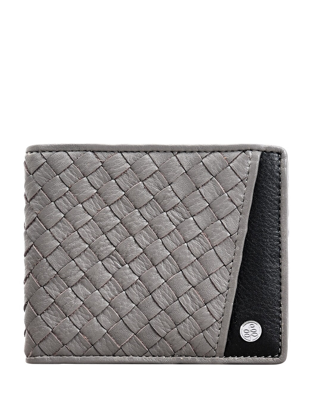 

Eske Men Leather Two Fold Wallet, Grey