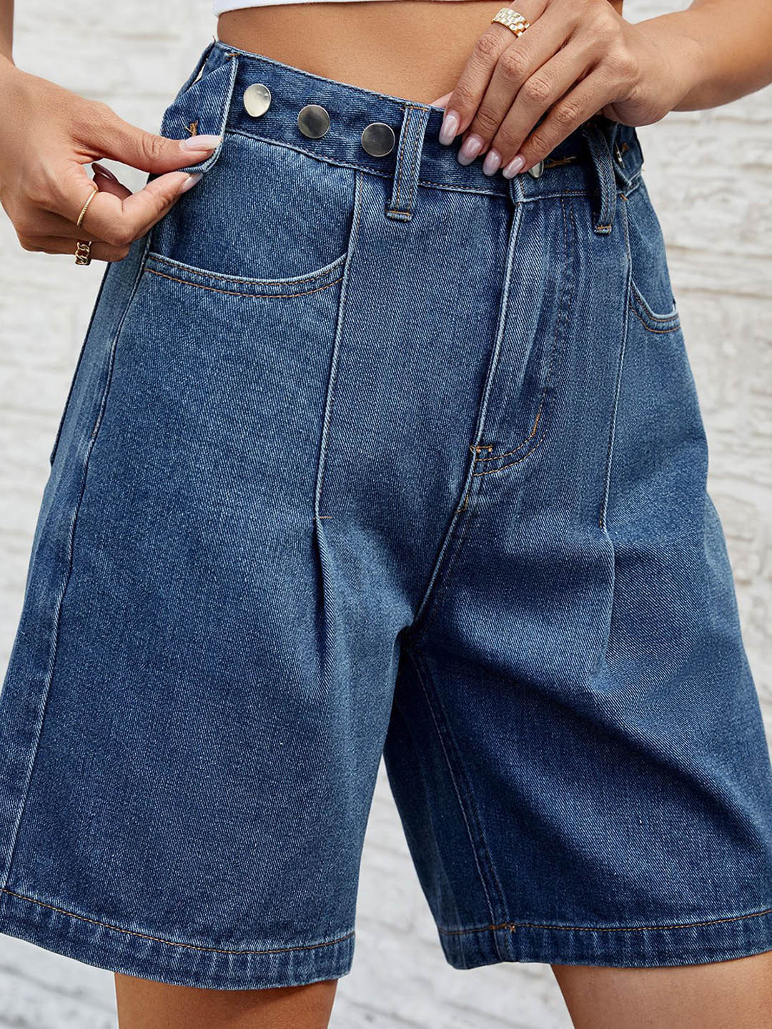 

StyleCast Women Denim Shorts, Navy blue