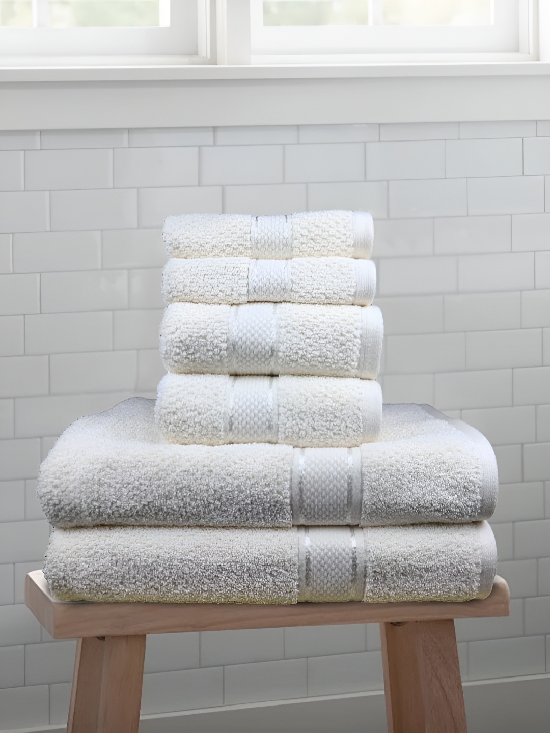 

SENSES White 6 Pieces Cotton Towel Set