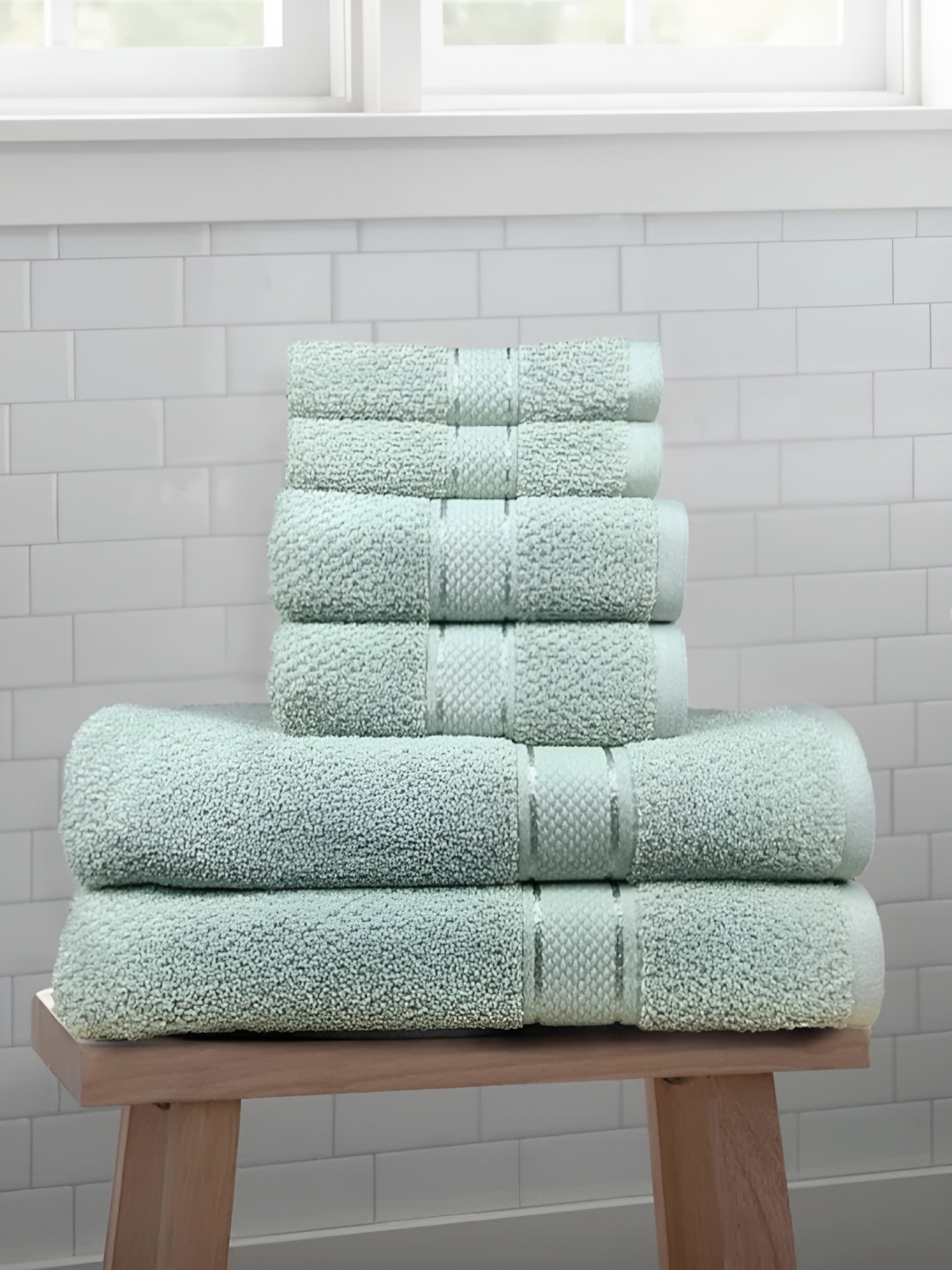 

SENSES Green 6 Pieces Cotton Towel Set