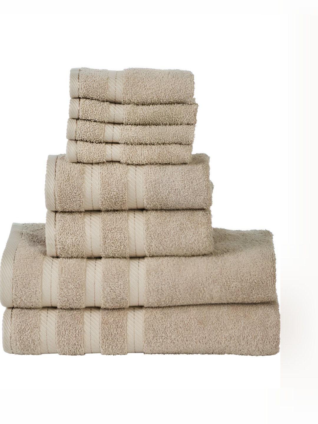 

SENSES Taupe 8 Pieces Printed Cotton Towel Set