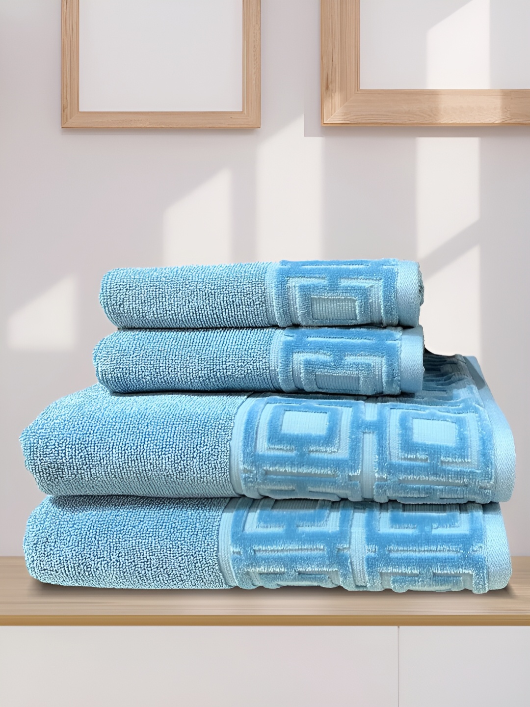 

SENSES Blue 4 Piece Cotton 550 GSM Towel Set