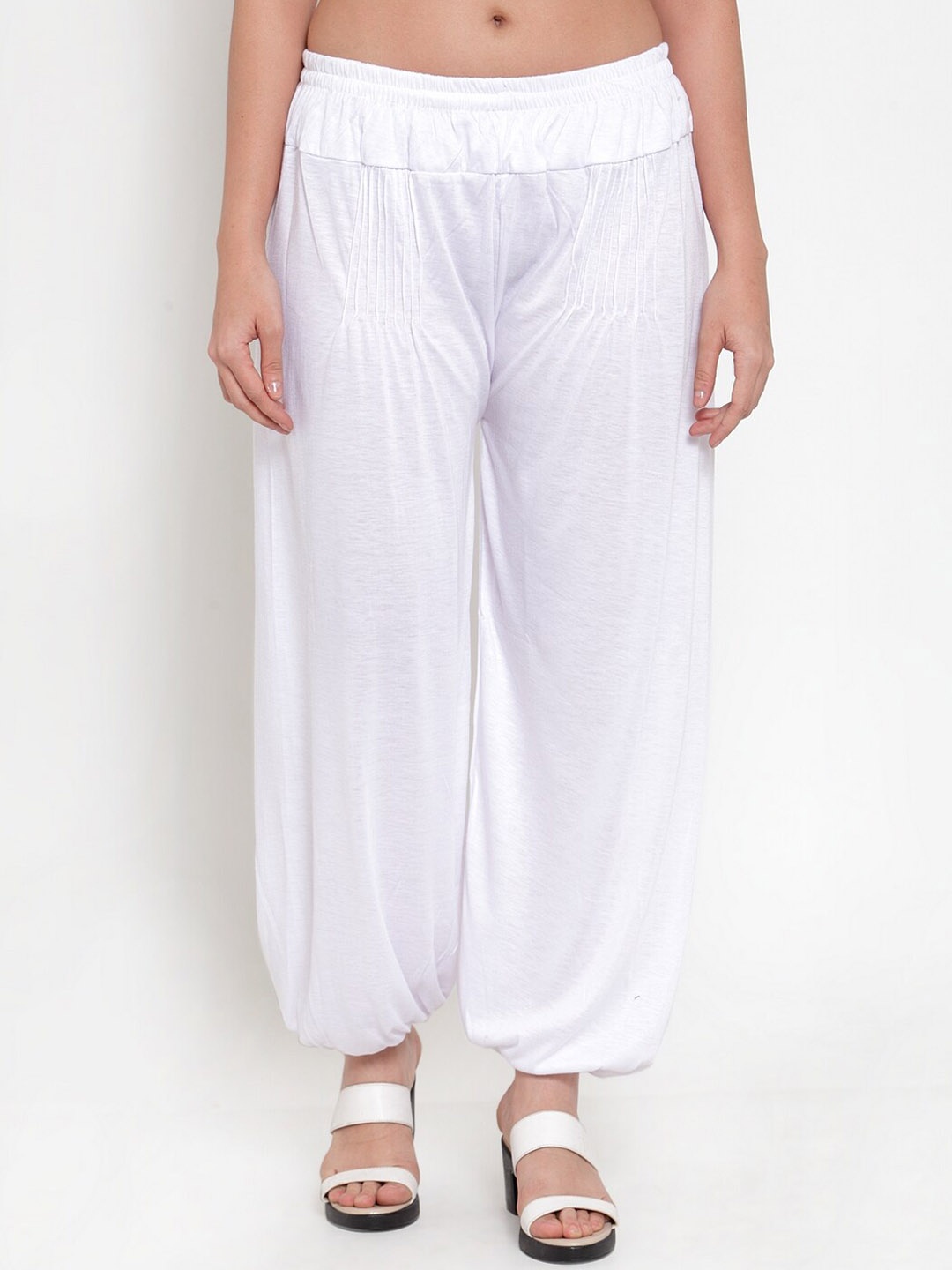 

Jinfo Women Mid Rise Loose-Fit Salwar, White
