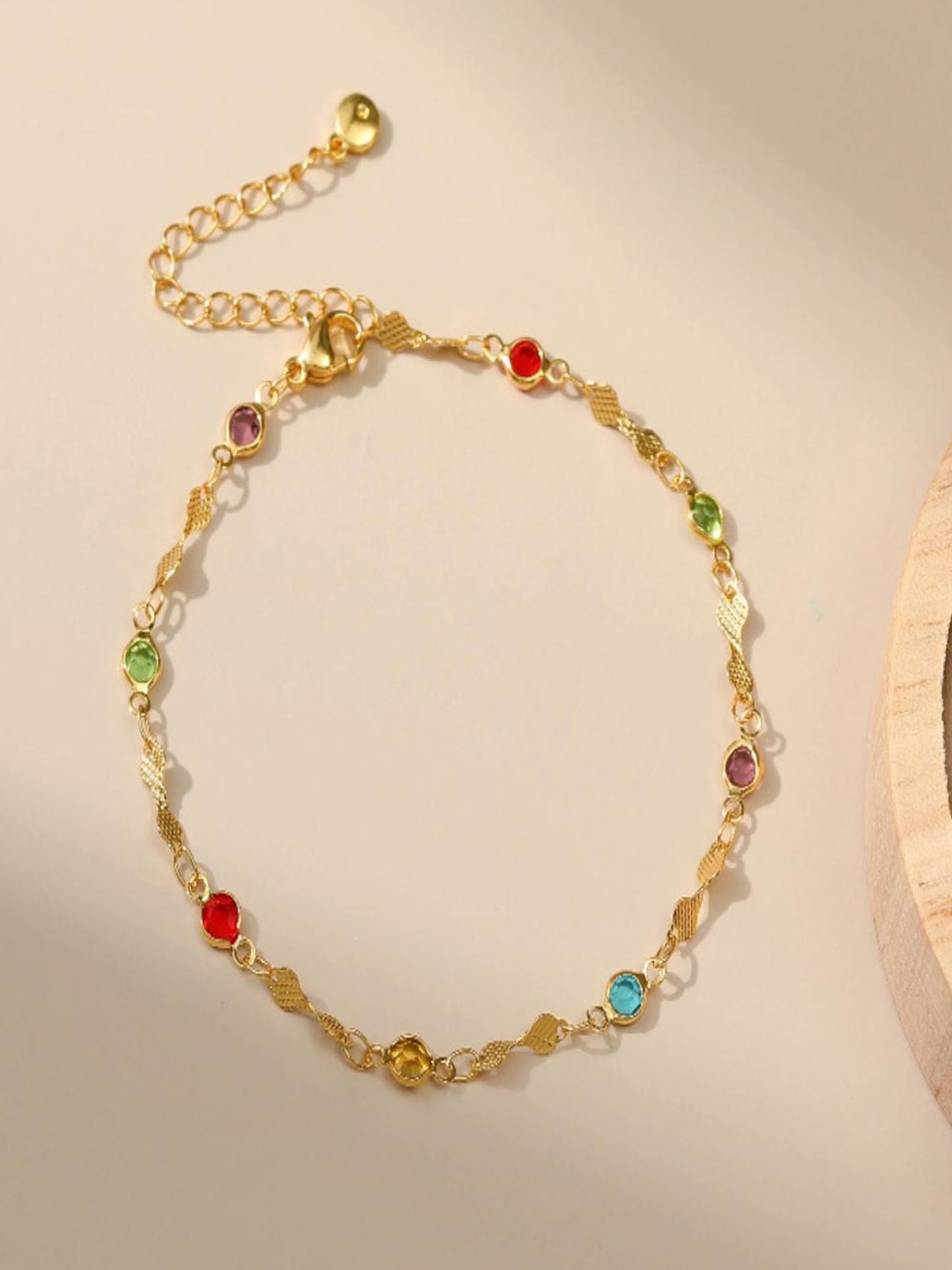 

AQUASTREET 18K Gold-Plated Zircon Anklet