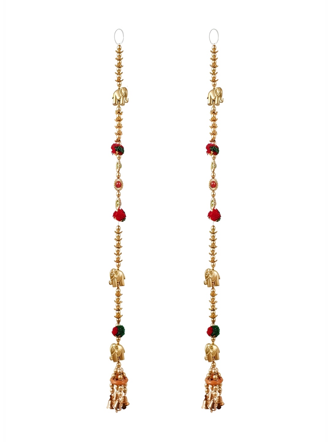 

NARYA TRADITIONAL Gold Toned & Red Latkan Wall Hanging