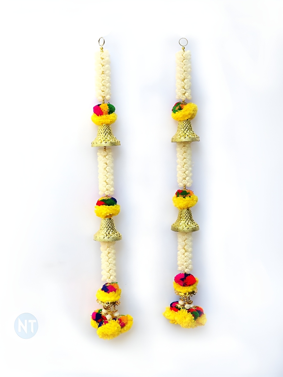 

NARYA TRADITIONAL Cream Colored & Yellow 2 Pcs Wall Hanging