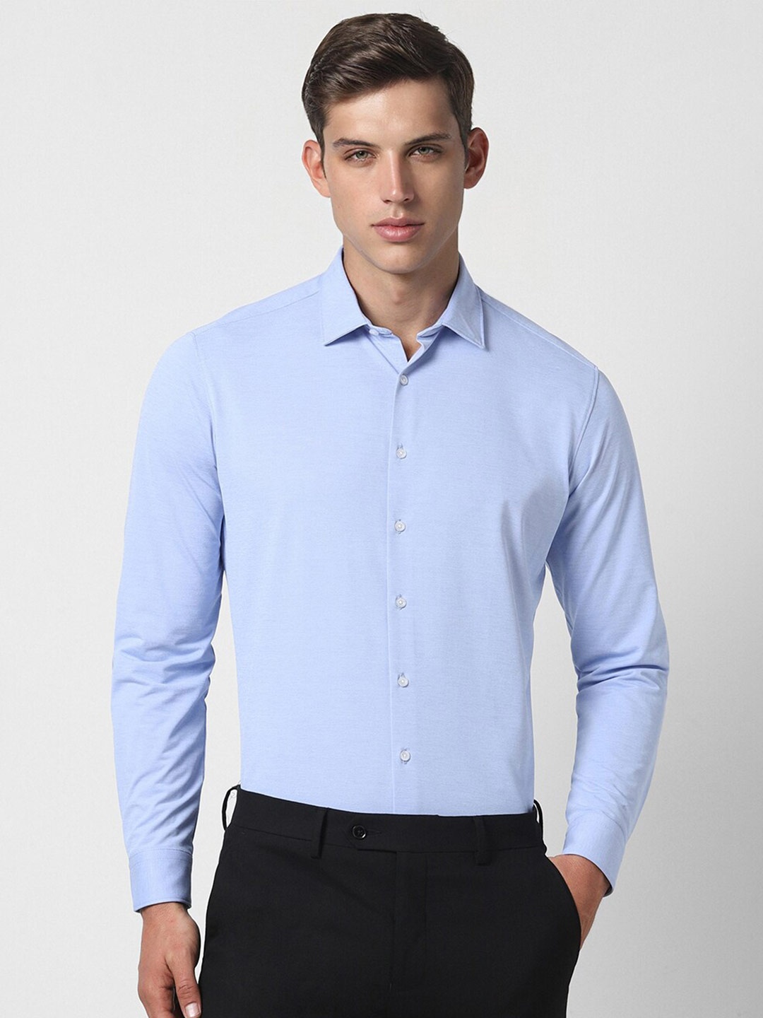 

Van Heusen Slim Fit Spread Collar Formal Shirt, Blue