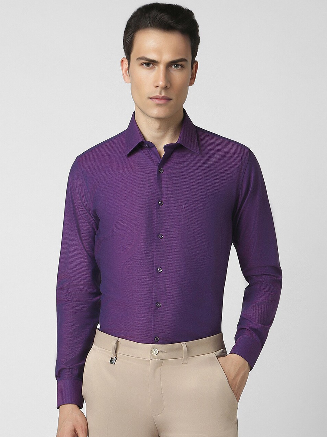 

Van Heusen Slim Fit Party Shirt, Purple