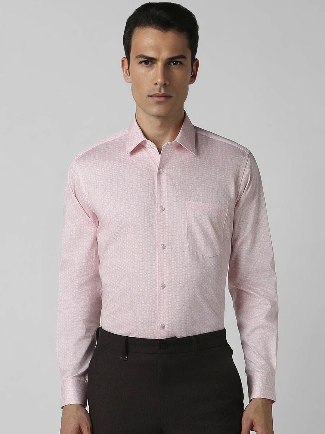 

Van Heusen Micro Ditsy Printed Pure Cotton Formal Shirt, Pink