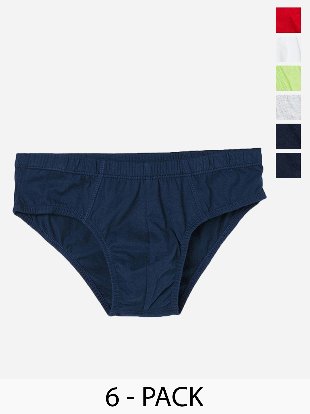 

Fame Forever by Lifestyle Boys Pack Of 6 Pure Cotton Mid-Rise Briefs, White