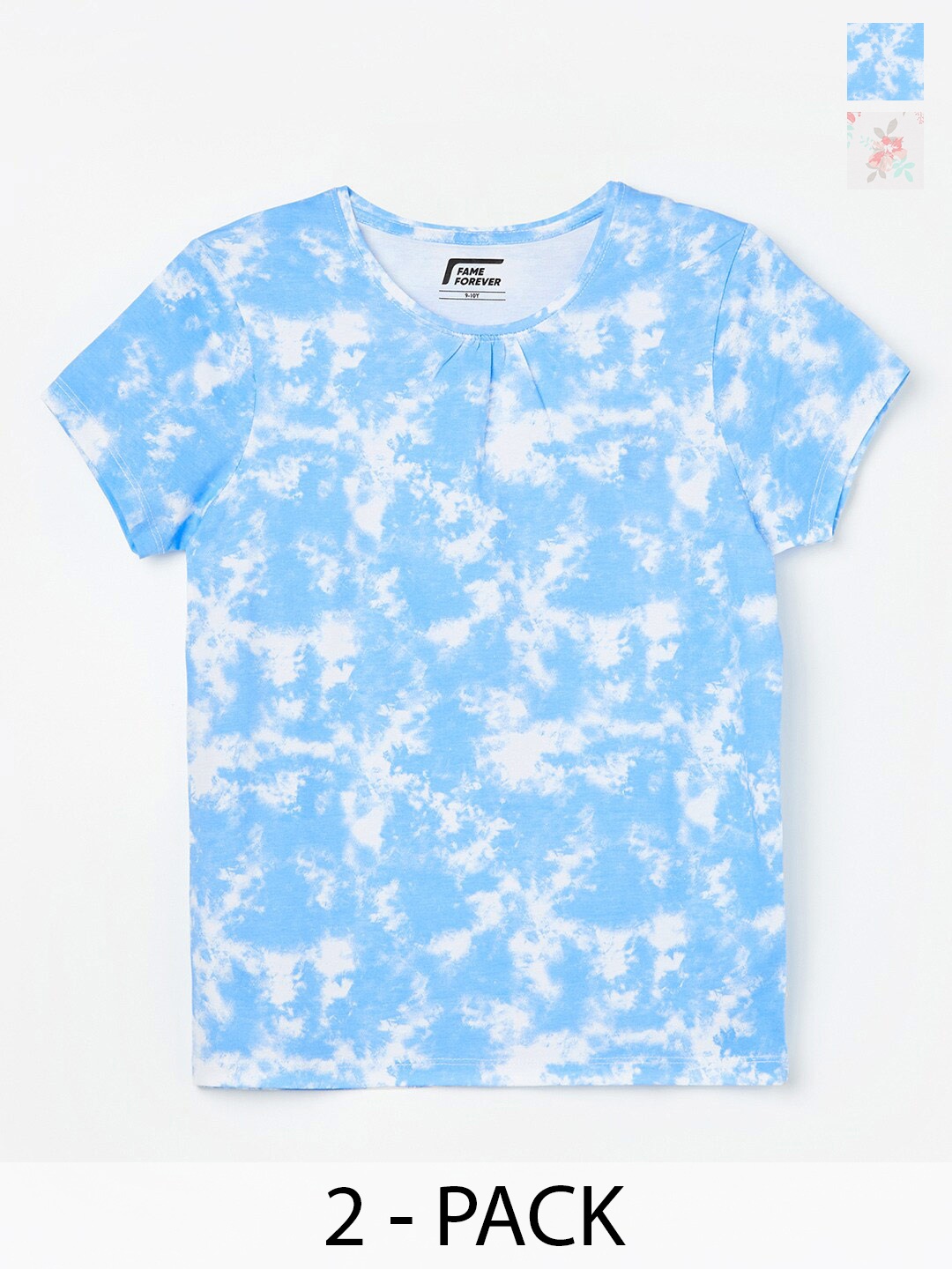 

Fame Forever by Lifestyle Girls Pack Of 2 Printed Pure Cotton T-shirt, Blue