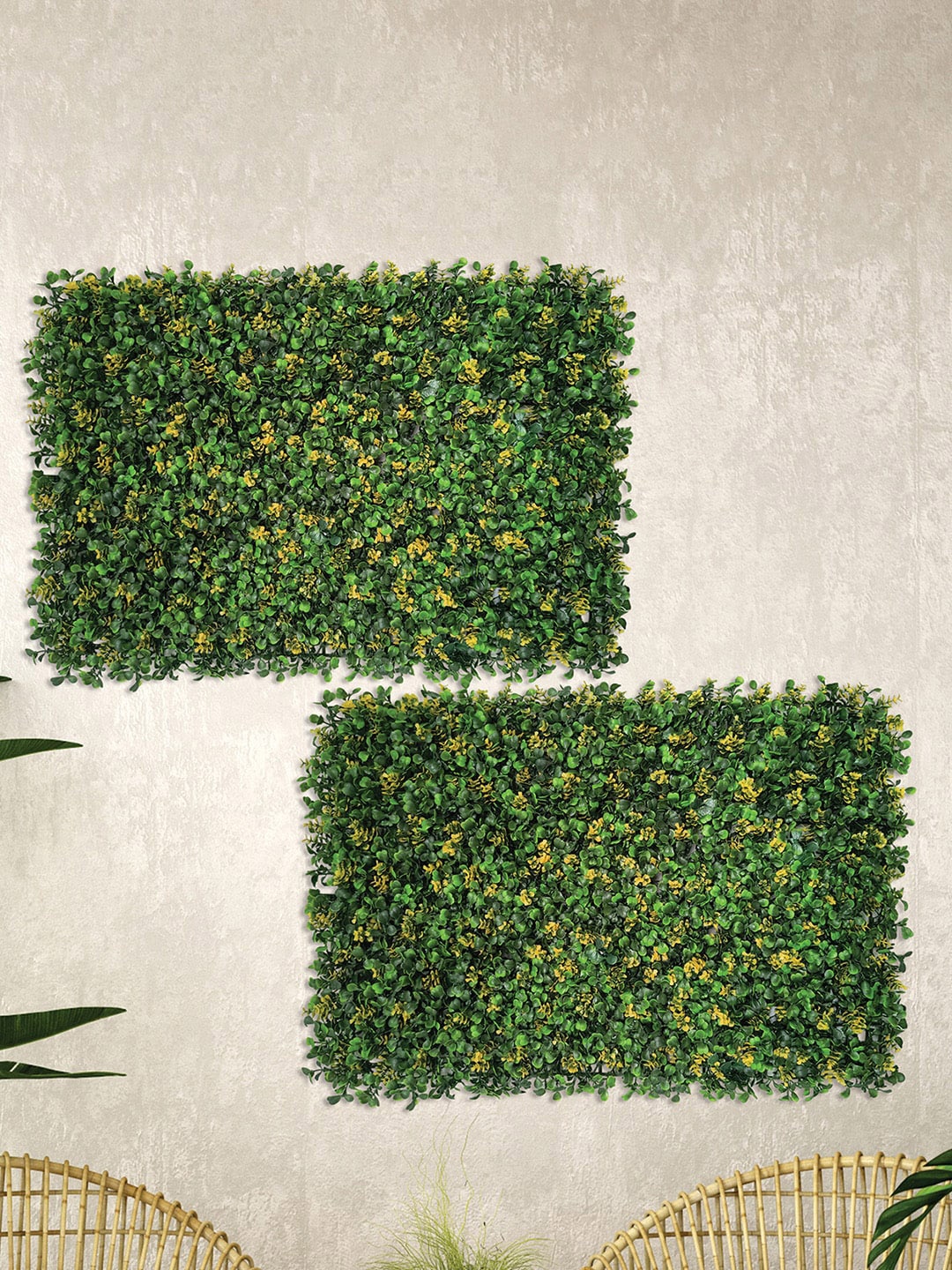 

Art Street Green 2 Pieces Hanging Artificial Grass Panel