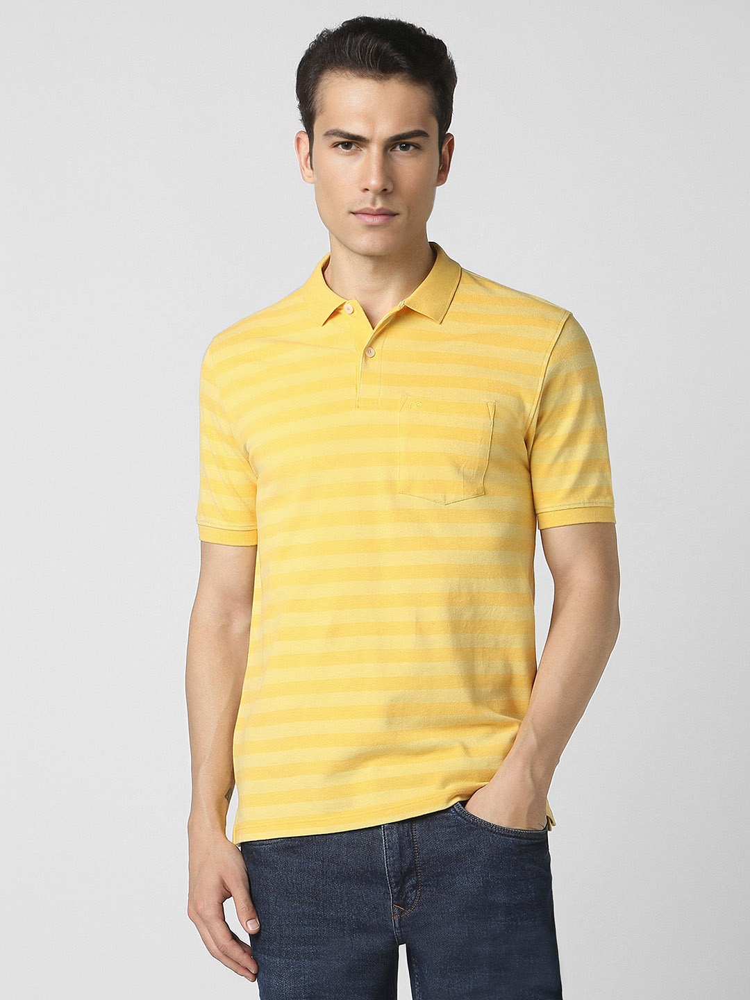 

Peter England Men Polo Collar T-shirt, Yellow