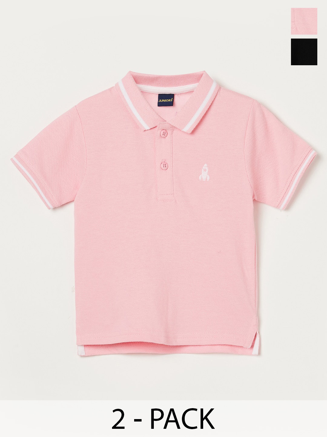 

Juniors by Lifestyle Boys Pack Of 2 Printed Pure Cotton T-shirt, Pink