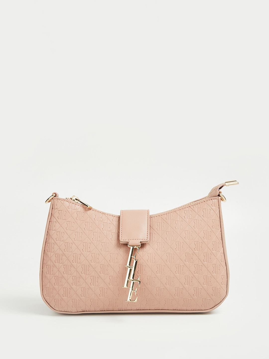 

ELLE Textured Structured Sling Bag, Pink