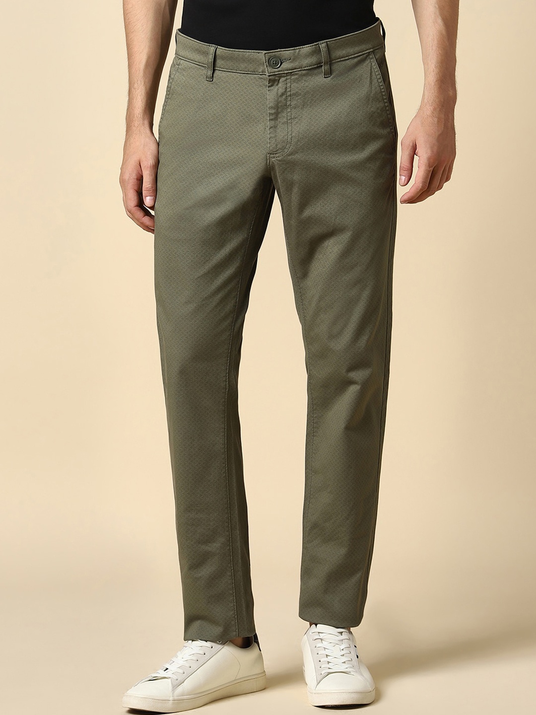 

Allen Solly Men Slim Fit Mid-Rise Trouser, Green