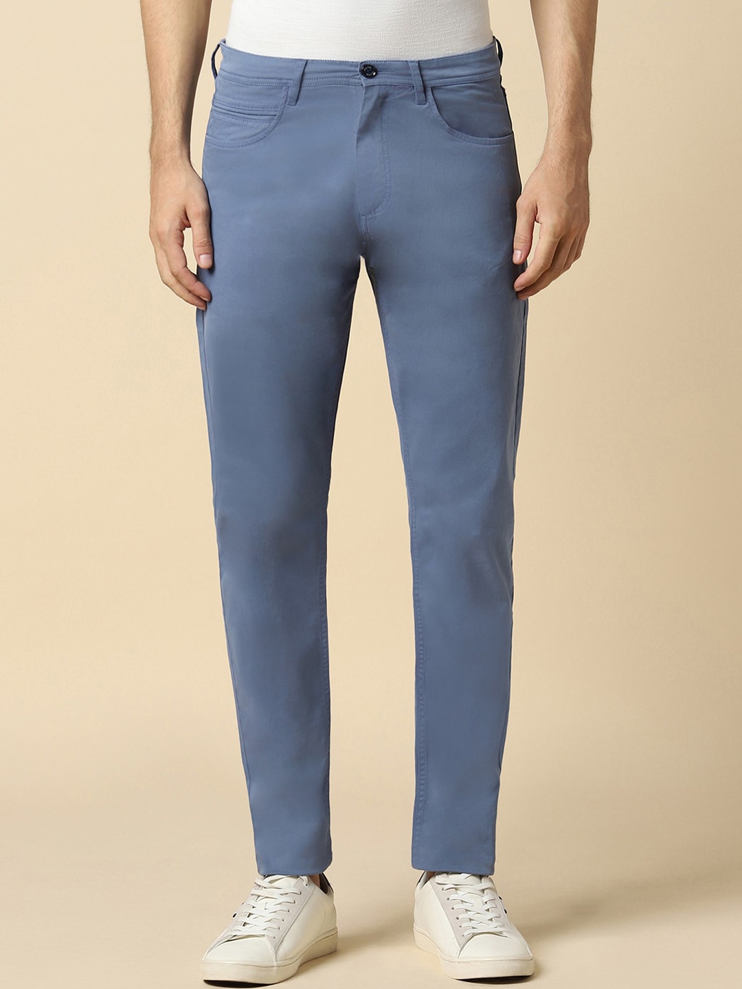 

Allen Solly Men Slim Fit Mid-Rise Trouser, Blue