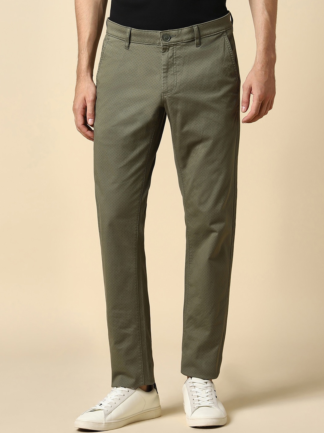 

Allen Solly Men Slim Fit Mid-Rise Trouser, Green