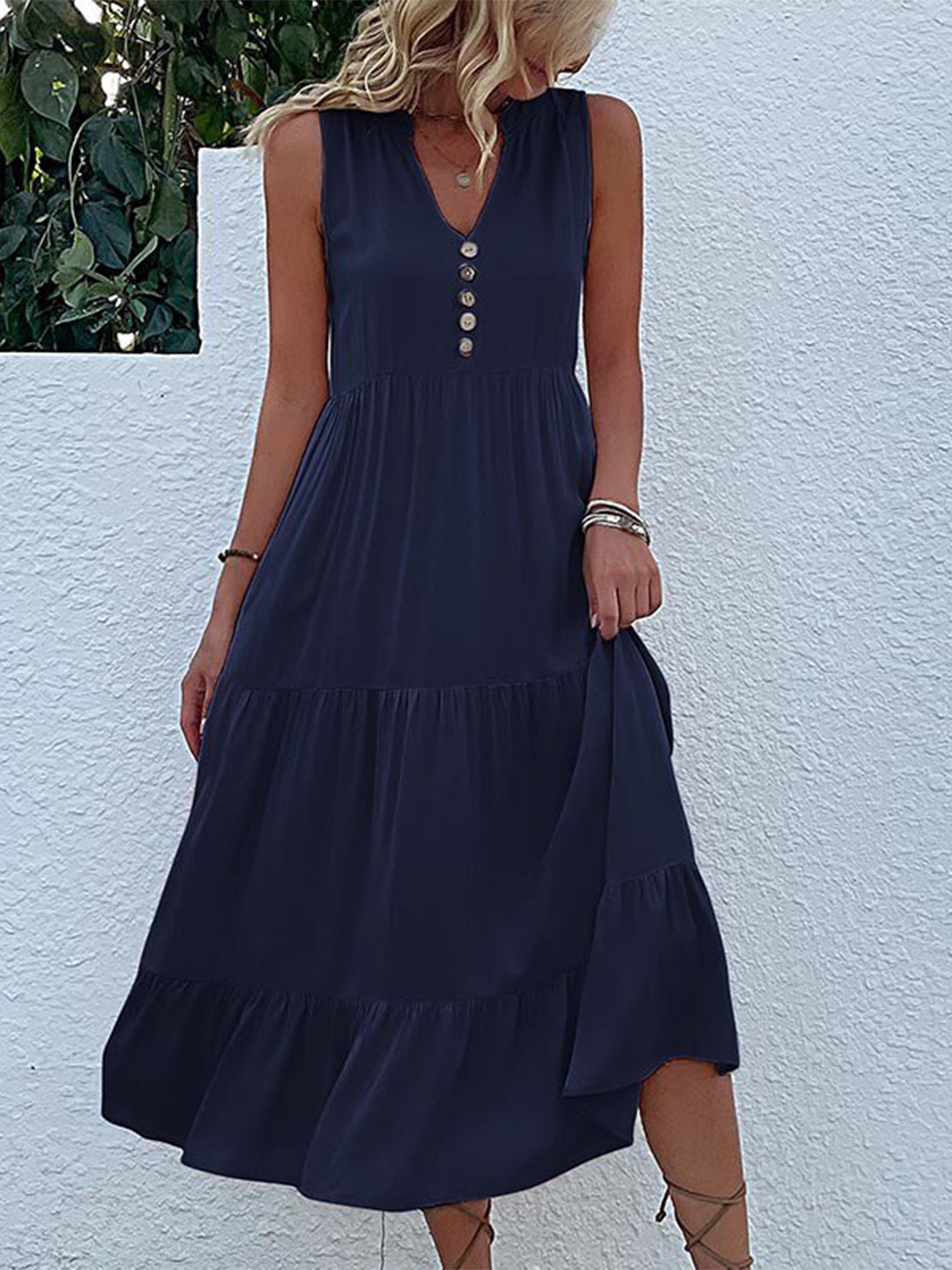 

StyleCast V-Neck Maxi Dress, Navy blue