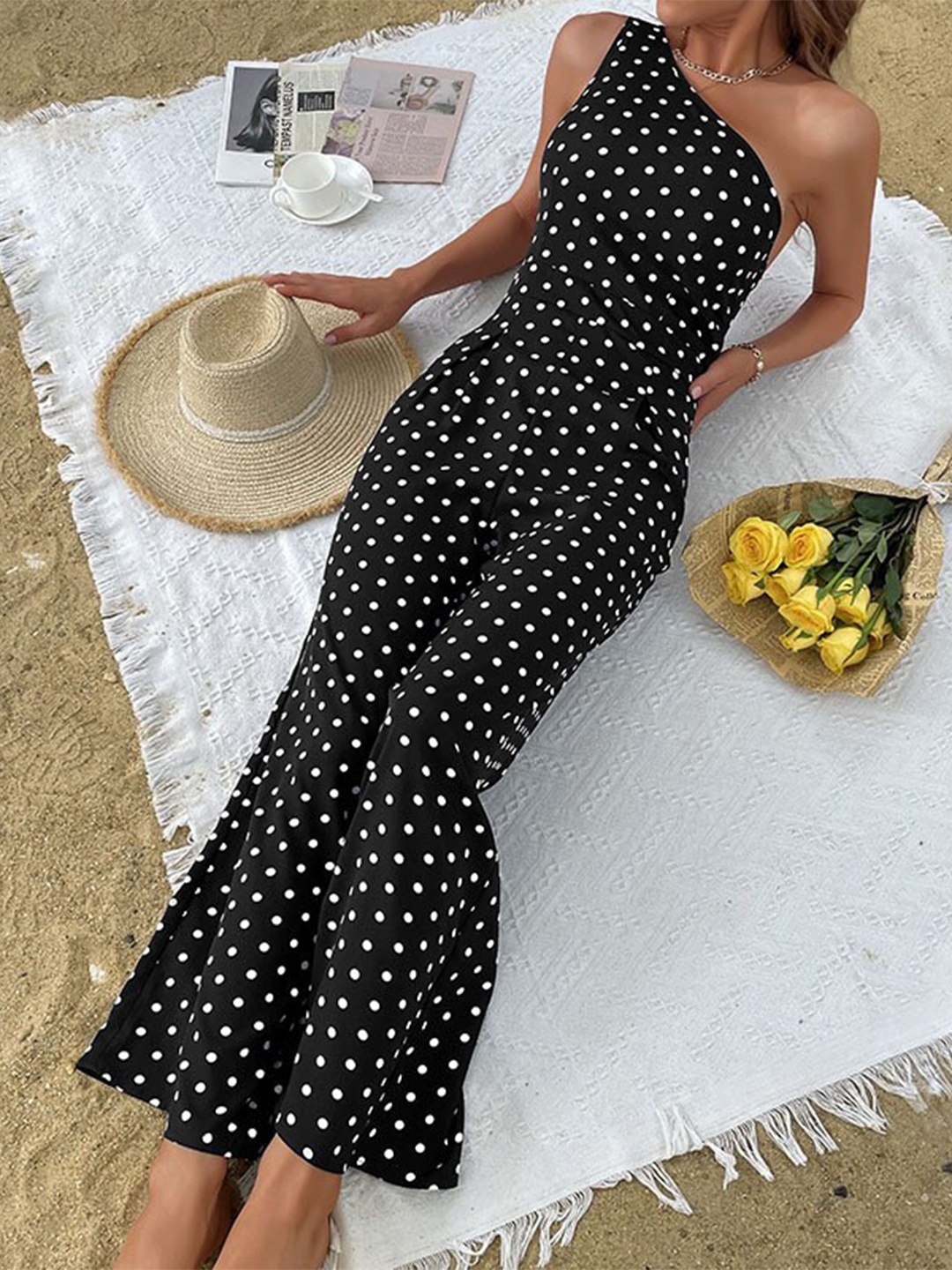 

StyleCast Black Polka Dot Print A-Line Dress