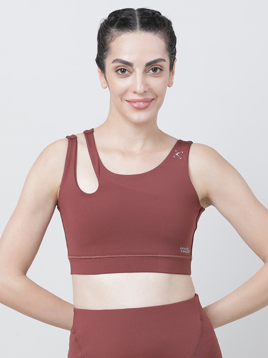 

Lovable Sport Full Coverage Workout Bra With Moisture Wicking, Coffee brown