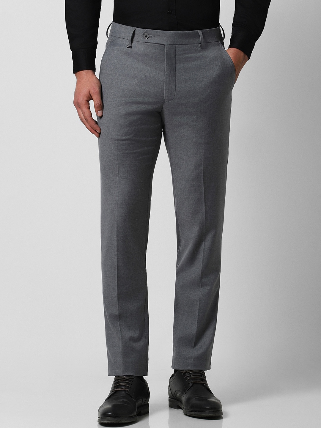 

Van Heusen Men Slim Fit Formal Trousers, Grey