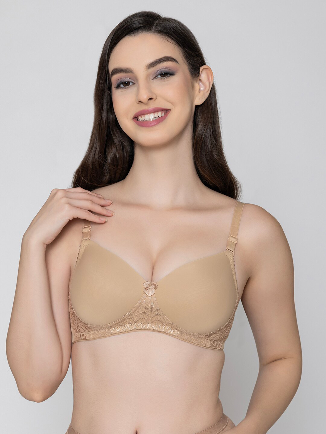 

B'ZAR Full Coverage Lightly Padded T-shirt Bra With All Day Comfort, Nude