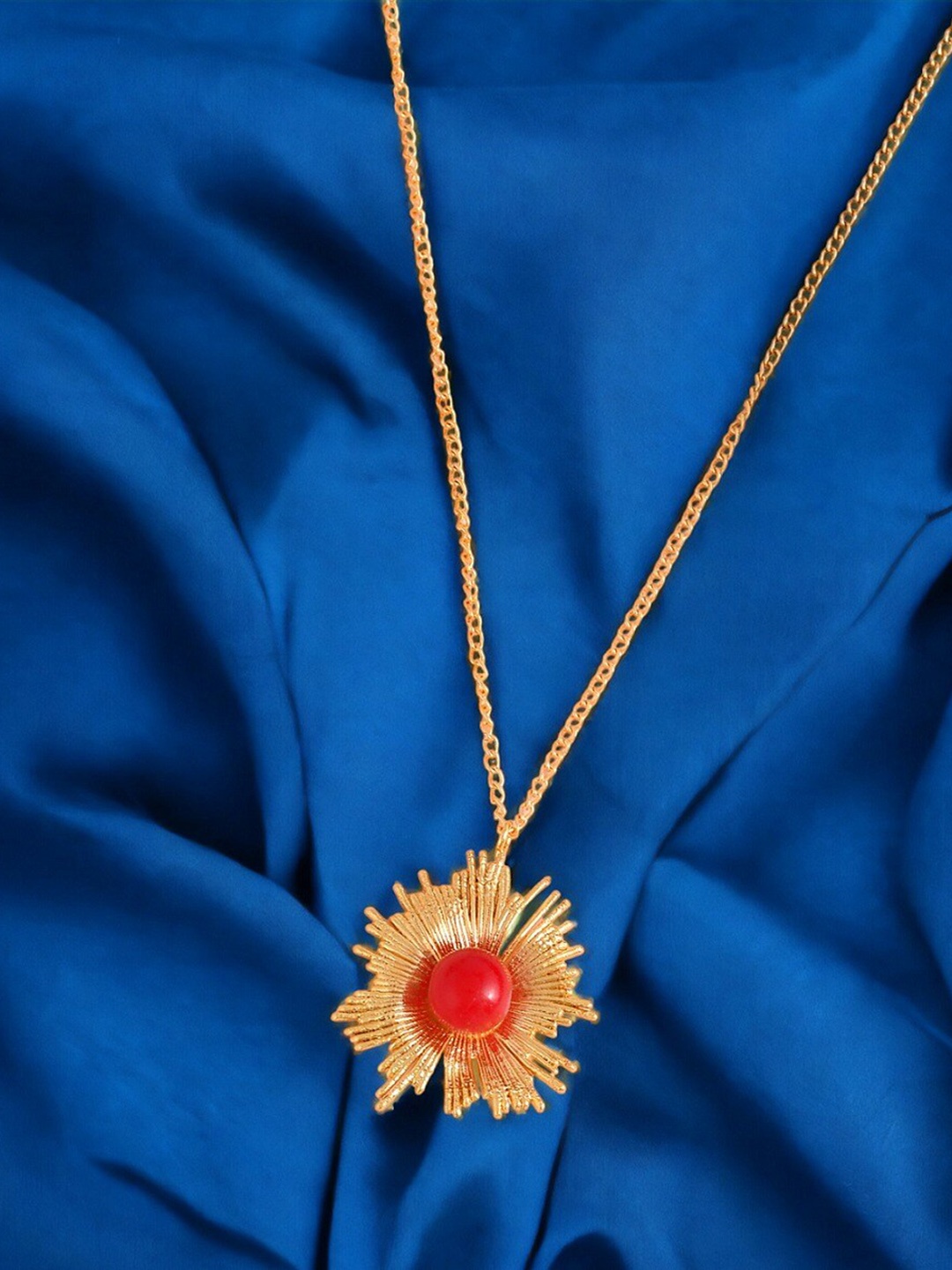 

Silvermerc Designs Gold-Plated Circular Pendants with Chains