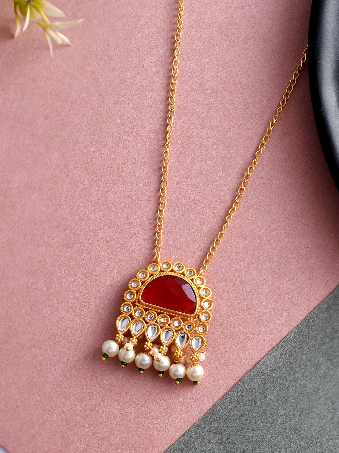 

Silvermerc Designs Gold-Plated Geometric Pendants with Chains