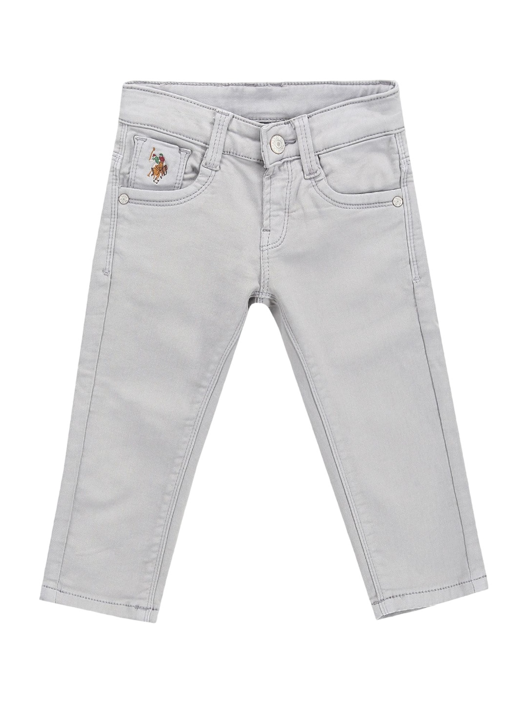 

U.S. Polo Assn. Kids Boys Classic Slim Fit Stretchable Jeans, Grey