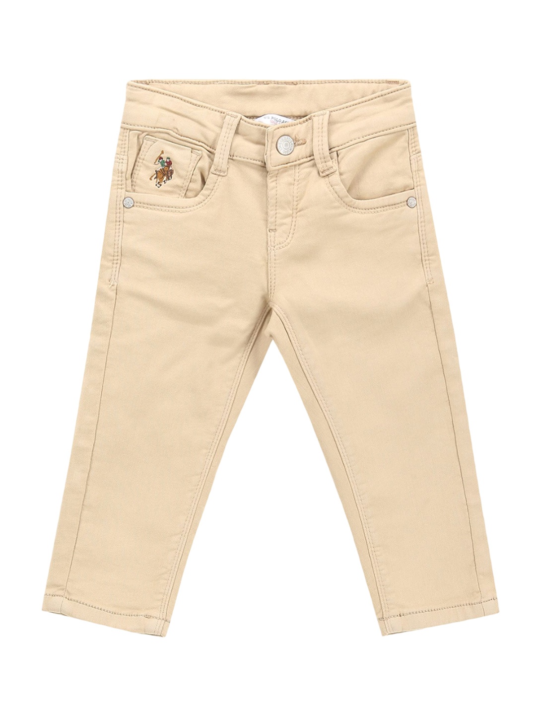 

U.S. Polo Assn. Kids Boys Classic Slim Fit Stretchable Jeans, Beige