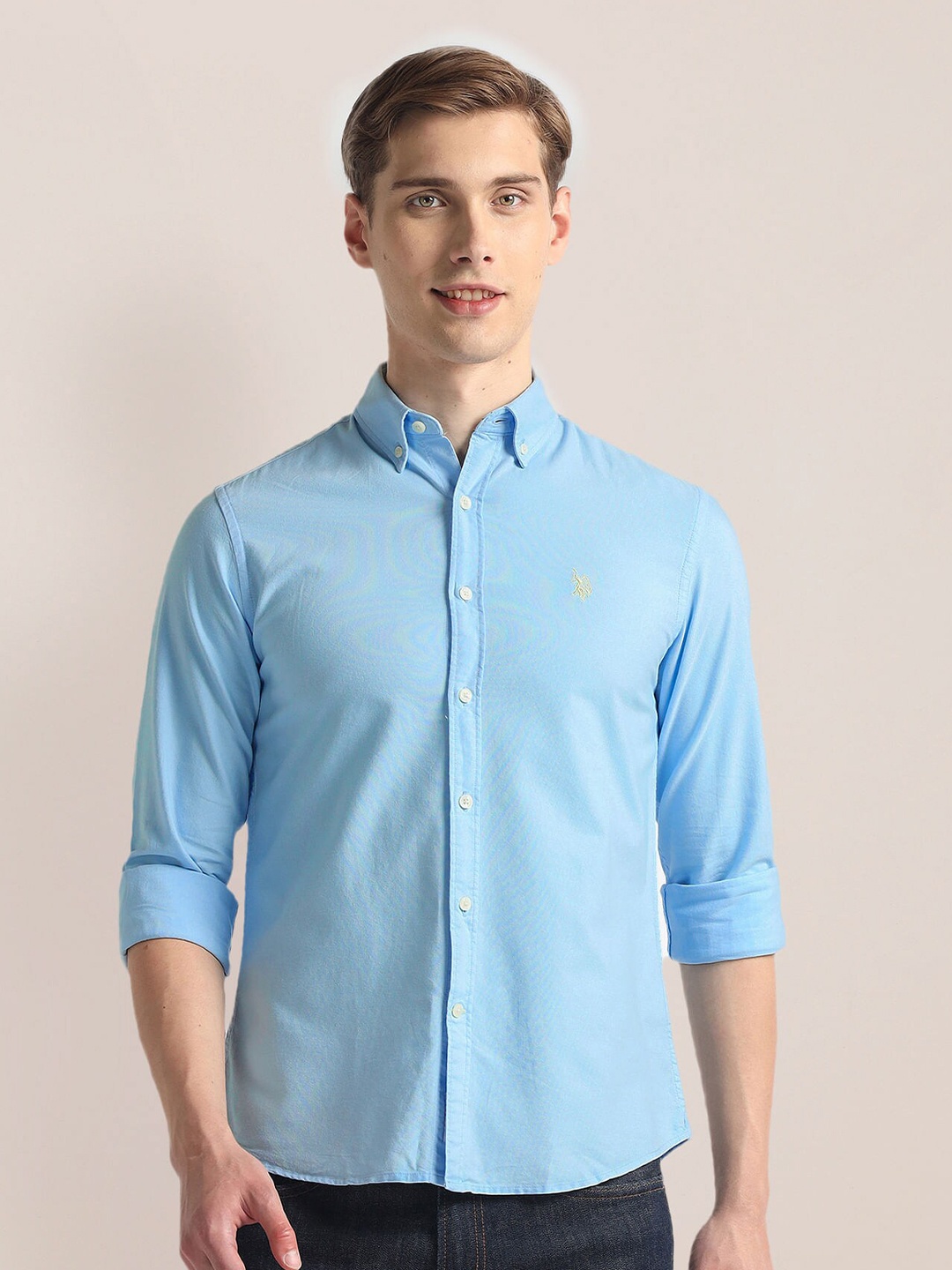 

U.S. Polo Assn. Button-Down Collar Long Sleeves Casual Shirt, Blue