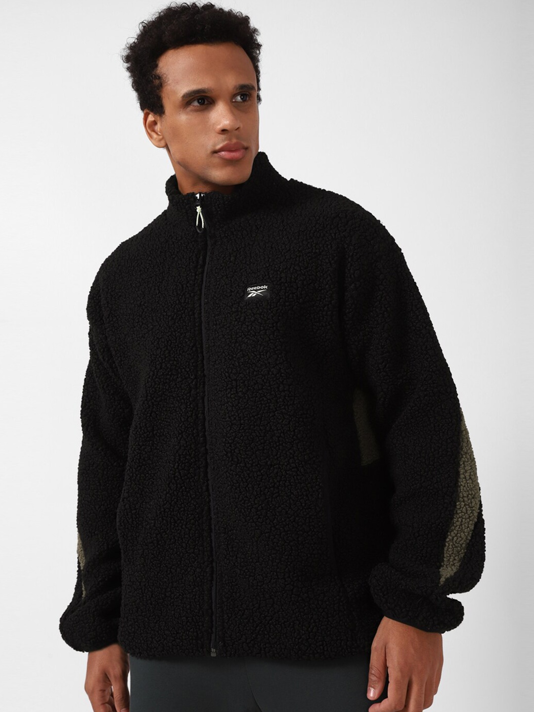

Reebok Cl Adventure Bv Self-Design High Neck Sporty Jacket, Black