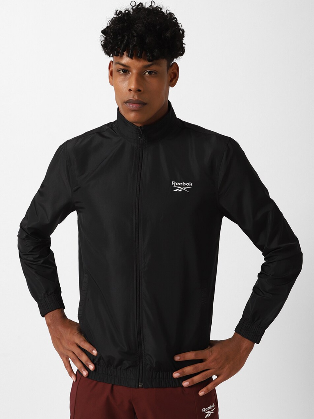 

Reebok Wvn High Neck Zip-Up Sporty Jacket, Black