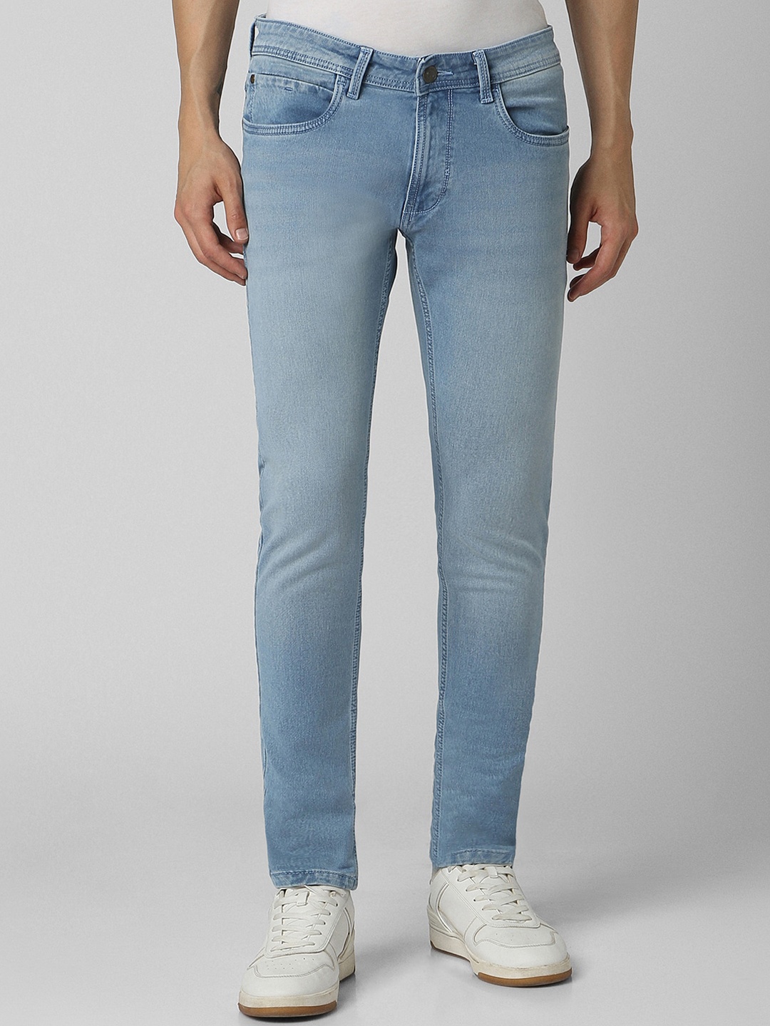 

Peter England Casuals Men Skinny Fit Heavy Fade Jeans, Blue