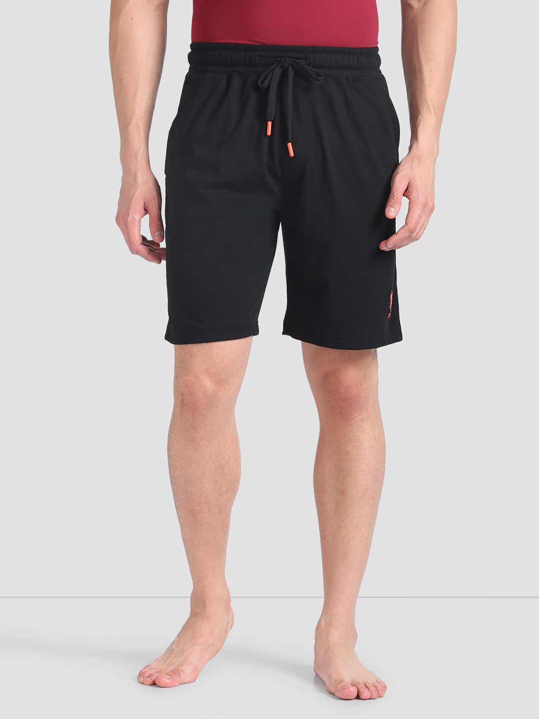 

U.S. Polo Assn. Men Mid-Rise Regular Shorts, Black