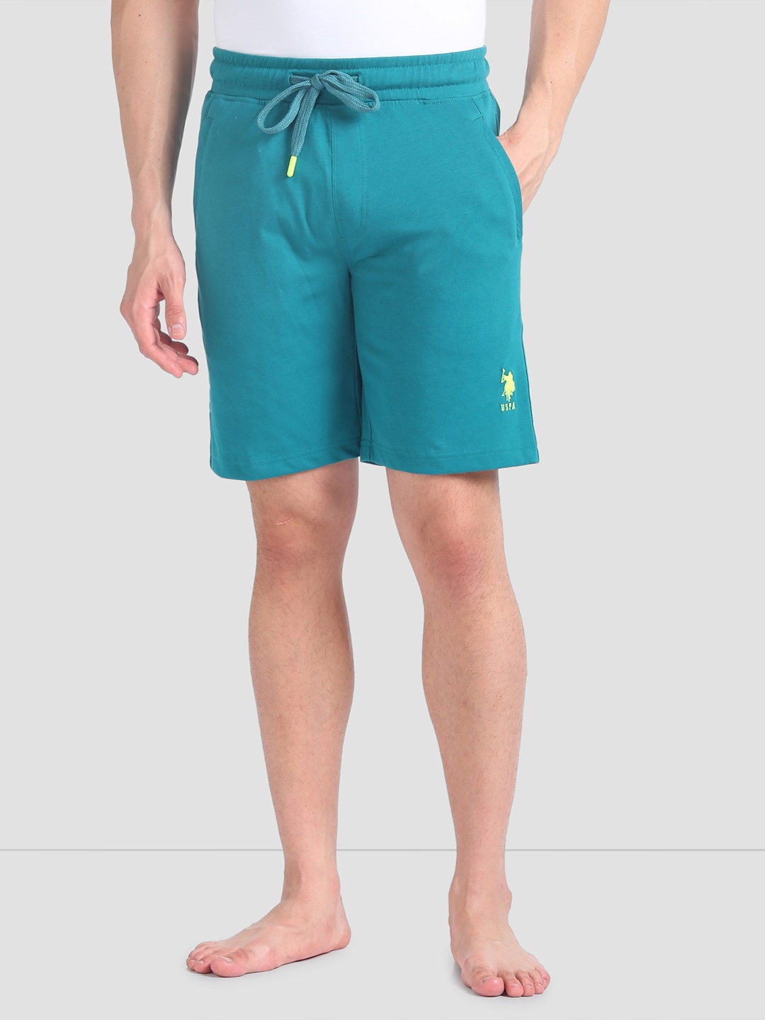 

U.S. Polo Assn. Men Mid-Rise Shorts, Teal