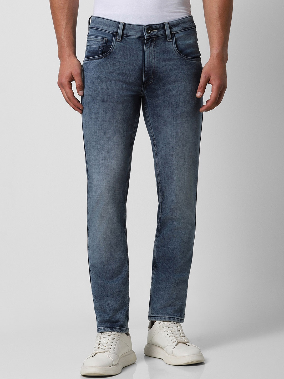 

VAN HEUSEN DENIM LABS Men Slim Fit Stretchable Heavy Fade Jeans, Blue