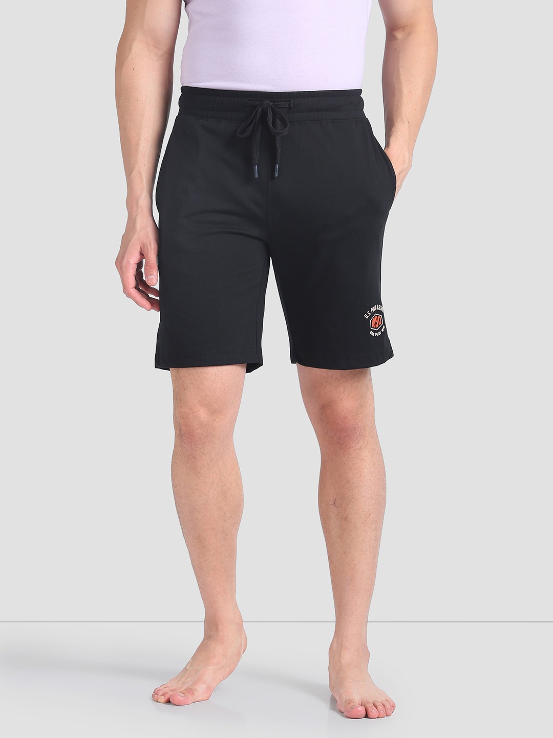 

U.S. Polo Assn. Men Mid-Rise Shorts, Black