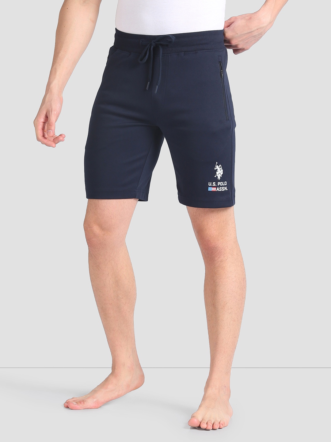 

U.S. Polo Assn. Men Mid-Rise Quick Moisture Absorbance Shorts, Navy blue