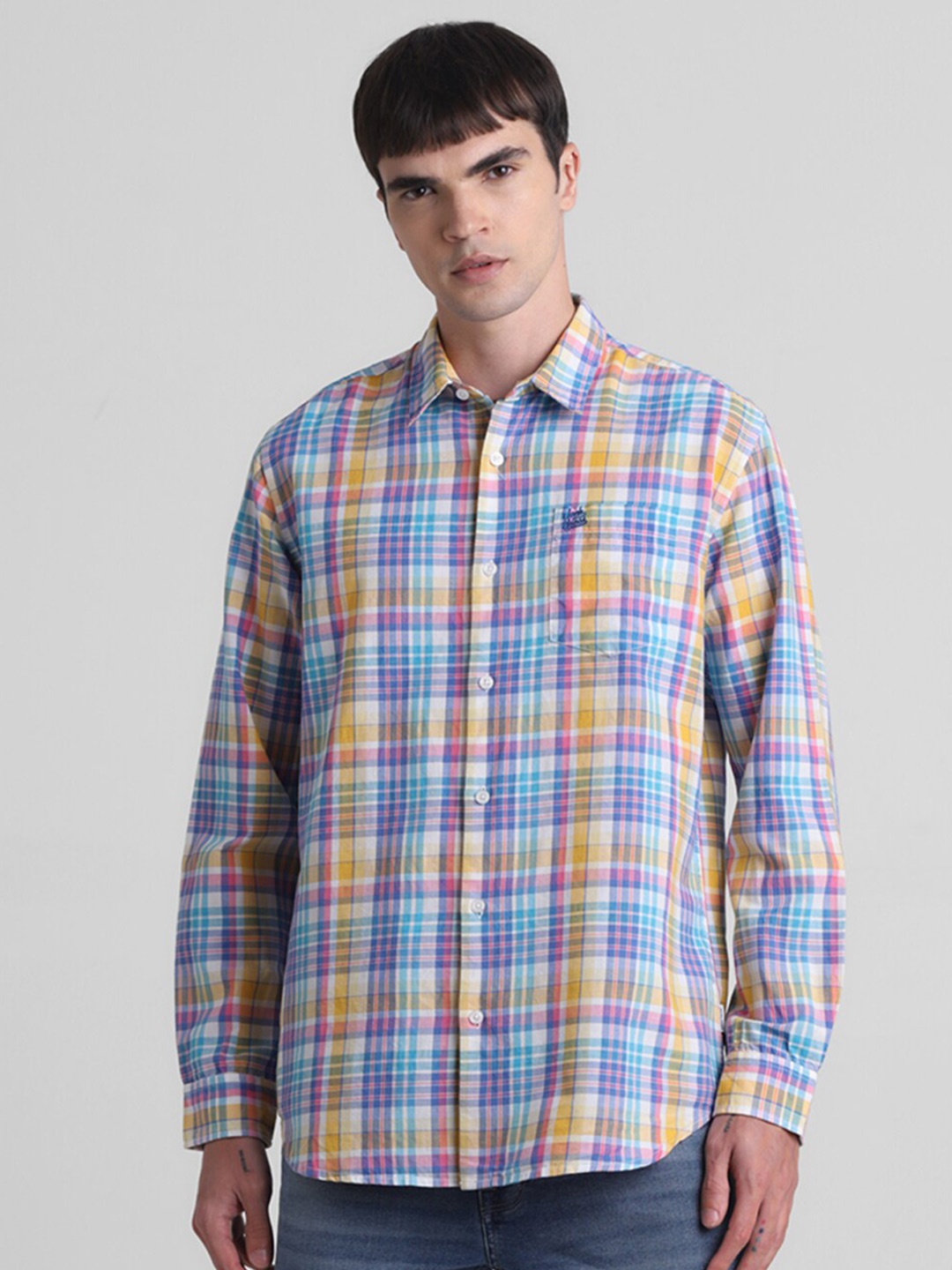 

Jack & Jones Tartan Checked Long Sleeves Casual Shirt, Blue
