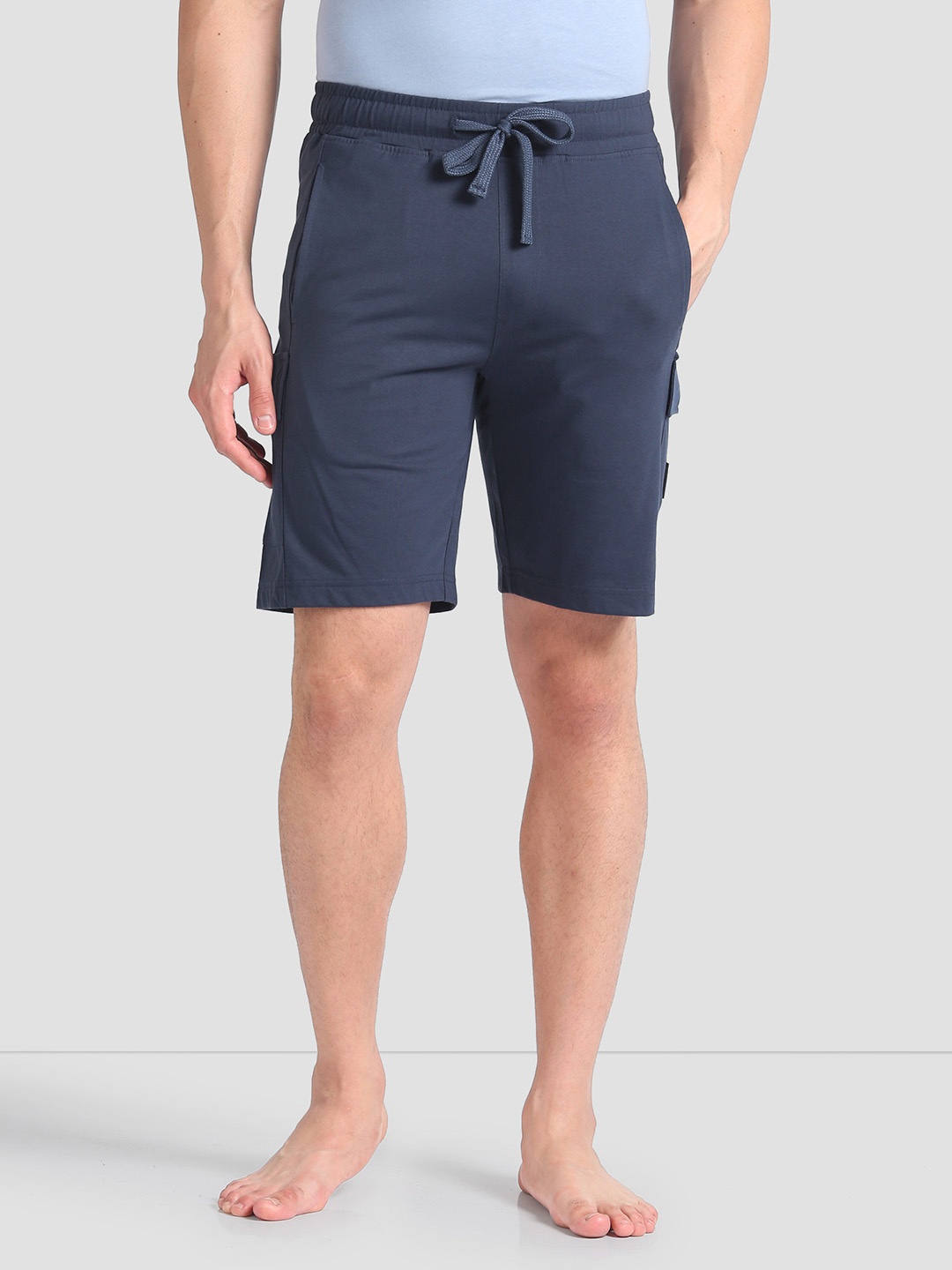 

U.S. Polo Assn. Men Relaxed-Fit Mid-Rise Cargo Shorts, Navy blue