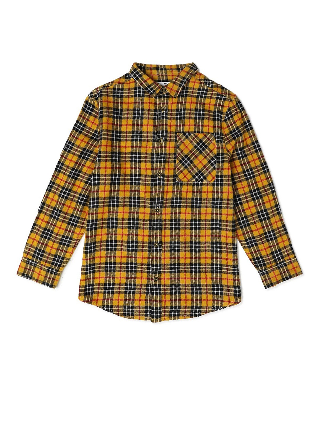 

Marks & Spencer Boys Tartan Checked Pure Cotton Casual Shirt, Yellow