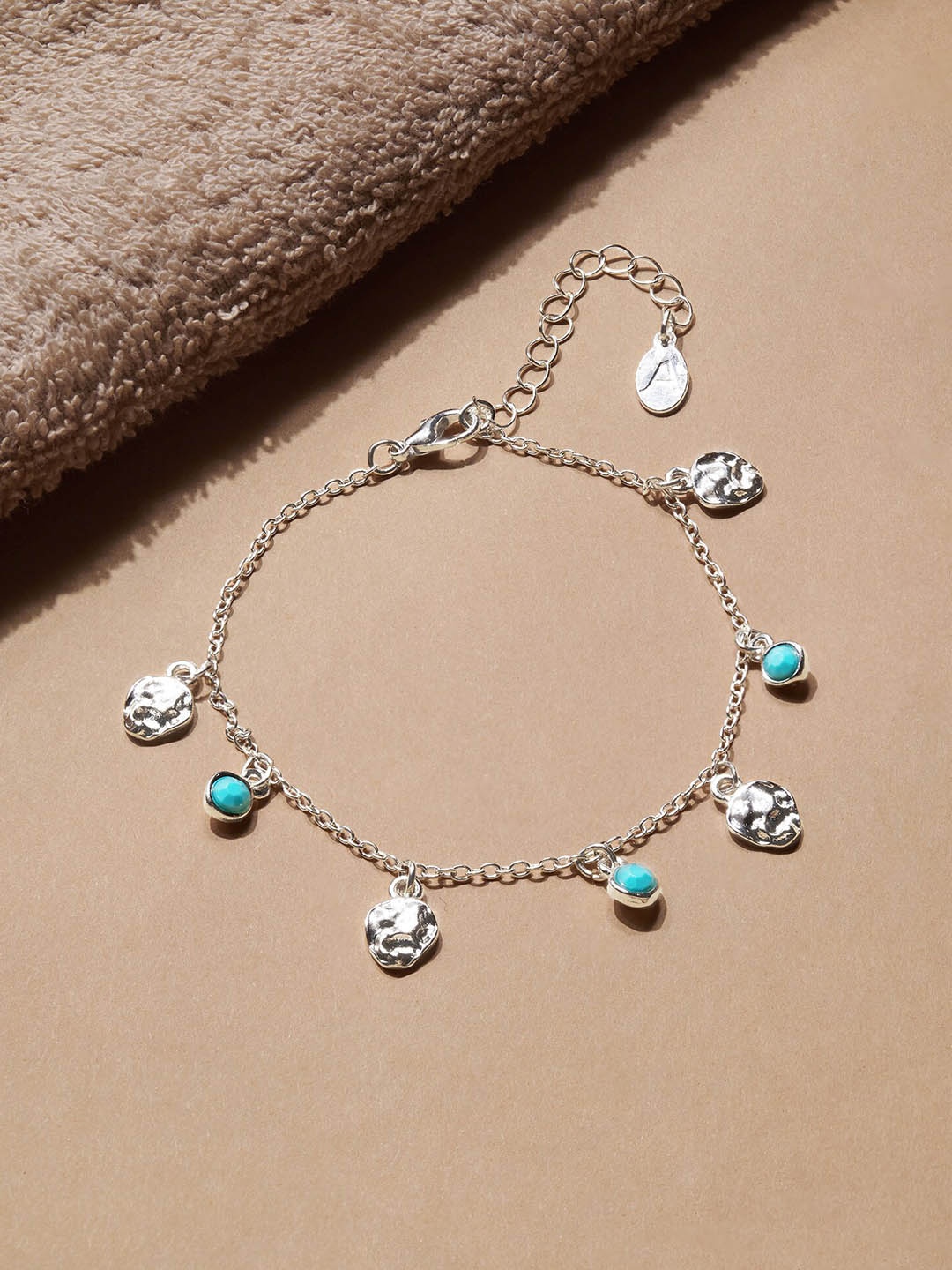 

Accessorize Silver-Plated Beaded Drop Anklet